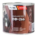 Эмаль для пола Pufas Decoself ПФ-266 золотисто-коричневая 1,9 кг