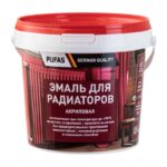 Эмаль акриловая для радиаторов Pufas белая, морозостойкая (0,9 кг)