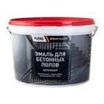 Эмаль акриловая для бетонных полов Pufas серая, морозостойкая (12 кг)