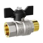 Кран шаровый PN40, 3/4" В/Н, бабочка