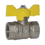 Кран шаровый PN40, 1/2" В/В, газовый, бабочка