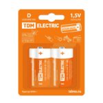 Батарейка алкалиновый тип LR20/D, 1,5 В (2 шт.)