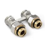 Узел нижнего подключения радиатора Н-образный, 1/2"х3/4" НР, прямой