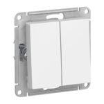 Выключатель Atlasdesign SE ATN000151, 2 клавиши, б/инд, 10А, IP20