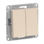 Выключатель Atlasdesign SE ATN000251, 2 клавиши, б/инд, 10А, IP20