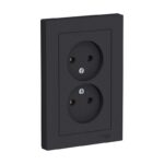 Розетка Atlasdesign SE ATN001020, 2 гнезда, в сборе, б/з, 16А, IP20