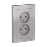 Розетка Atlasdesign SE ATN000320, 2 гнезда, в сборе, б/з, 16А, IP20