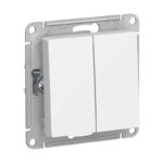 Переключатель Atlasdesign SE ATN000165, 2 клавиши, б/инд, 10А, IP20