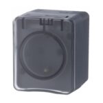 Розетка Atlasdesign Profi ATN544045, 1 гнездо, с/з, з/ш и крышкой, 16А, IP54