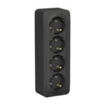 Розетка Atlasdesign Blanca BLNRA011416, 4 гнезда, с/з, з/ш, 16А, IP20