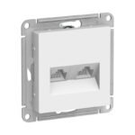 Розетка компьютерная Atlasdesign RJ-45 SE ATN000185, 2 гнезда, 5е, IP20