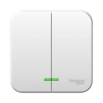 Выключатель Atlasdesign Blanca BLNVA105111, 2 клавиши, с/инд, 10А, IP20