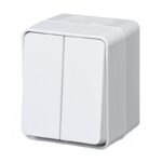 Выключатель Atlasdesign Profi ATN540151, 2 клавиши, б/инд, 10А, IP54