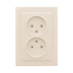 Розетка EKF Минск ERR10-102-200, 2 гнезда, б/з, з/ш, 10А, 230В, IP20