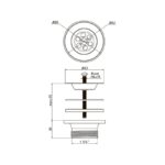 Выпуск Orio А-3204-2, 1 1/4" с нержавеющей решеткой d=63мм — изображение 2