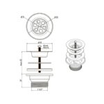 Выпуск Orio А-4004-02, 1 1/2" с нержавеющей решеткой d=70мм — изображение 2