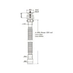 Сифон гофрированный Orio А-3014, 1 1/4"х40/50мм, L=1250 мм, решетка d=63мм — изображение 2